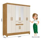 Guarda-roupas Casal 8 Portas 1 Gaveta Com Espelho Portugal Fr