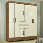 Guarda Roupas Casal 8 Portas 2 Gavetas Amêndoa/off White Muni