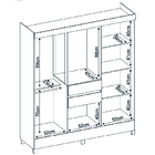 Guarda Roupas Casal 8 Portas 2 Gavetas Amêndoa/off White Muni