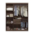 Guarda Roupas Casal 8 Portas 2 Gavetas Cambridge Ébano