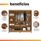 Guarda Roupas Casal 8 Portas 2 Gavetas Marajó Moval