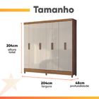 Guarda Roupas Casal 8 Portas 2 Gavetas Marajó Moval
