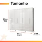 Guarda Roupas Casal 8 Portas 4 Gavetas Diplomata Moval Branco