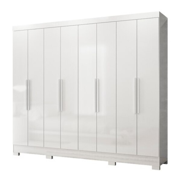 Guarda Roupas Casal 8 Portas 4 Gavetas Diplomata Moval Branco