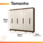 Guarda Roupas Casal 8 Portas 4 Gavetas Diplomata Moval Castan