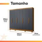 Guarda Roupas Casal 8 Portas 4 Gavetas Diplomata Moval Freijó