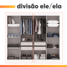 Guarda Roupas Casal 8 Portas 4 Gavetas Prime Branco Maxel