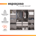 Guarda Roupas Casal 8 Portas 4 Gavetas Prime Branco Maxel
