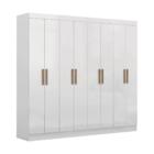 Guarda Roupas Casal 8 Portas 4 Gavetas Prime Branco Maxel