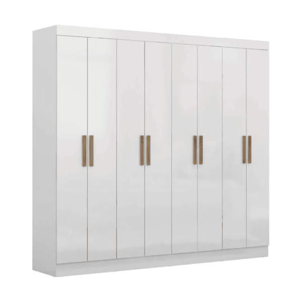 Guarda Roupas Casal 8 Portas 4 Gavetas Prime Branco Maxel