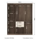 Guarda Roupas Casal 8 Portas Cambridge Castanha Off-white