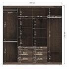 Guarda Roupas Casal 8 Portas Colorado Ébano