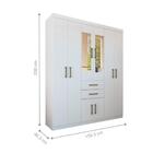 Guarda Roupas Casal 8 Portas Com Espelho Cambridge Branco
