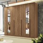 Guarda Roupas Casal 8 Portas Com Espelho Cayla Jatobá