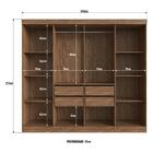 Guarda-roupas Casal 8 Portas Com Vidro Multimóveis Cr35259