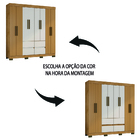 Guarda Roupas Casal 8 Portas Ripado Impressão 4 Gavetas Mayna