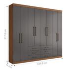 Guarda Roupas Casal 8 Portas Thomas Jatobá Grafite