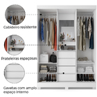 Guarda Roupas Casal Capela Com Espelho 2 Portas De Correr 4 G