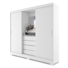 Guarda Roupas Casal Capela Com Espelho 2 Portas De Correr 4 G