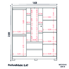 Guarda Roupas Casal Capela Com Espelho 4 Portas 2 Gavetas Bru