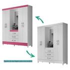 Guarda Roupas Casal Capelinha 4 Portas 3 Gavetas Capri Moval: