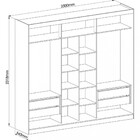 Guarda Roupas Casal Com 1 Espelho 3 Portas 4 Gavetas Flex Imp