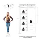 Guarda Roupas Casal Com 2 Gavetas E 4 Portas Primordial Max C