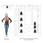 Guarda Roupas Casal Com 2 Gavetas E 6 Portas Primordial Max C