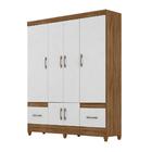 Guarda Roupas Casal Com 6 Portas Ms912 Nature / Branco