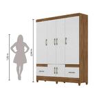 Guarda Roupas Casal Com 6 Portas Ms912 Nature / Branco
