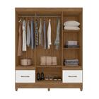 Guarda Roupas Casal Com 6 Portas Ms912 Nature / Branco