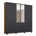 Guarda Roupas Casal Com Espelho 10 Portas 3 Gavetas Luna Arap