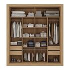 Guarda-roupas Casal Com Espelho 2 Portas De Correr 4 Gavetas