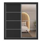 Guarda-roupas Casal Com Espelho 2 Portas De Correr 4 Gavetas