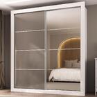 Guarda-roupas Casal Com Espelho 2 Portas De Correr 4 Gavetas