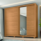 Guarda Roupas Casal Com Espelho 2 Portas De Correr 4 Gavetas