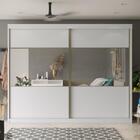 Guarda Roupas Casal Com Espelho 2 Portas De Correr 6 Gavetas