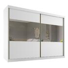 Guarda Roupas Casal Com Espelho 2 Portas De Correr 6 Gavetas