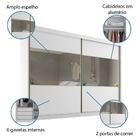 Guarda Roupas Casal Com Espelho 2 Portas De Correr 6 Gavetas
