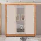 Guarda-roupas Casal Com Espelho 3 Portas 2 Gavetas Com Pés Qu