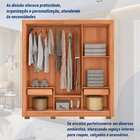 Guarda-roupas Casal Com Espelho 3 Portas 2 Gavetas Com Pés Qu