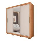 Guarda-roupas Casal Com Espelho 3 Portas 2 Gavetas Com Pés Qu