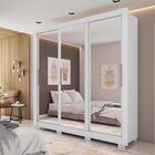 Guarda Roupas Casal Com Espelho 3 Portas 4 Gavetas E Pés Quit