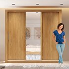 Guarda Roupas Casal Com Espelho 3 Portas 4 Gavetas Quito Espr