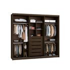Guarda Roupas Casal Com Espelho 3 Portas 5 Gavetas Murano Plu