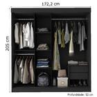 Guarda Roupas Casal Com Espelho 3 Portas De Correr 2 Gavetas