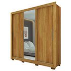 Guarda Roupas Casal Com Espelho 3 Portas De Correr 2 Gavetas