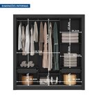 Guarda Roupas Casal Com Espelho 3 Portas De Correr 2 Gavetas