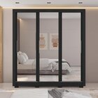 Guarda Roupas Casal Com Espelho 3 Portas De Correr 2 Gavetas