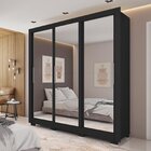 Guarda Roupas Casal Com Espelho 3 Portas De Correr 2 Gavetas